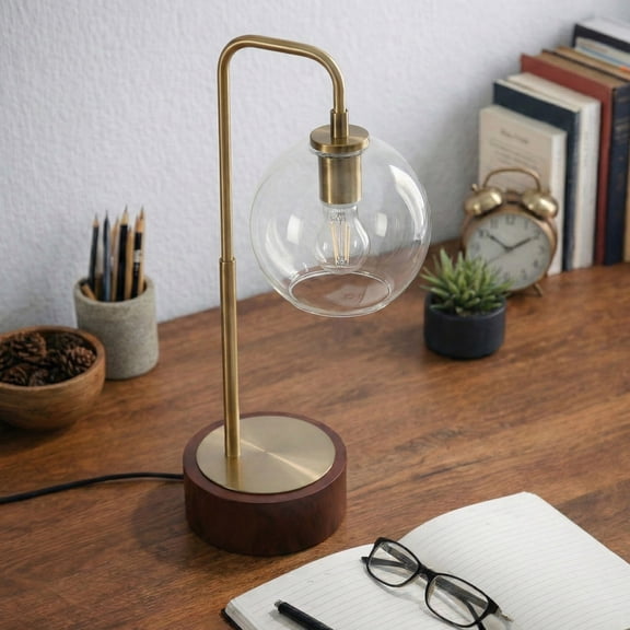 Modern Classic Desk Lamp Villa Living Room Bedroom Study Decorative Original Design European Glass Table Light, Easy Assembly Table Lamp for Sale, LuxeRay Simple Glass Globe Arched Table Lam