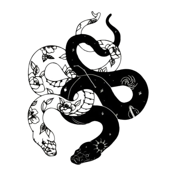 Modern Classical Two Headed Snake Iron Wall Art for Stylish Home and Decoration with Intricate Black
