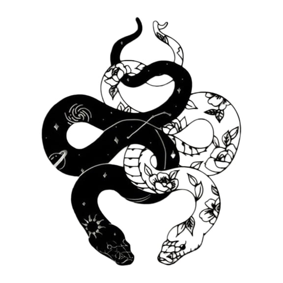 Modern Classical Two Headed Snake Iron Wall Art for Stylish Home and Office Decoration with Intricate Black