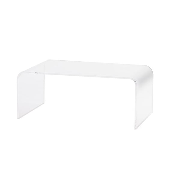 Modern & Minimalist Clear Acrylic Waterfall Coffee Table - 39 in Wide