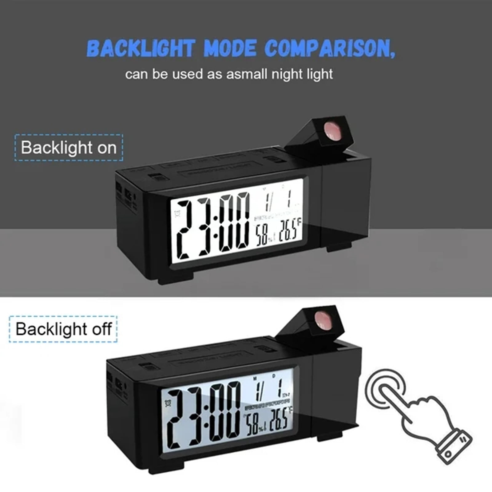 Modern Clock Radio Time Clocks For Employees Small Business Led Atomic