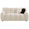 thumbnail image 1 of Modern Cloud Sofa, Black Boucle Fabric, Deep Seat Loveseat with 2 Pillows (Beige, 2seater), 1 of 9