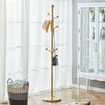thumbnail image 1 of Modern Coat Rack,Stainless Steel Coat Rack,72 Inch Multifunctional Clothing Display Stand With Detachable Bracket,Gold, 1 of 7