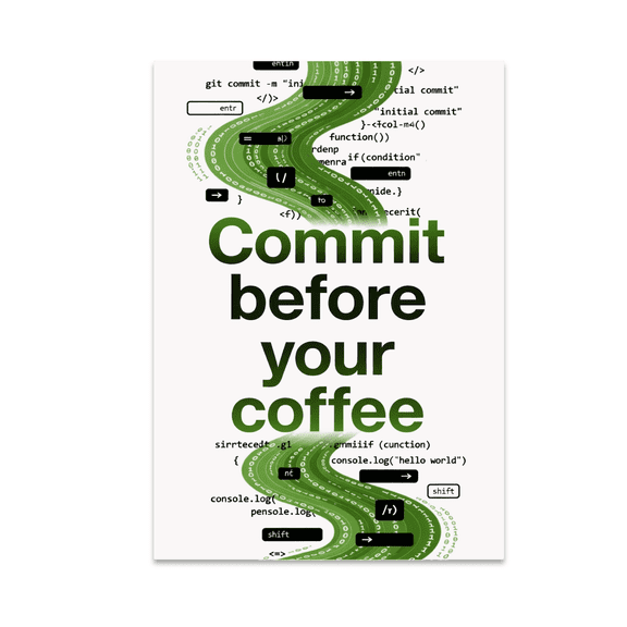 Modern Coding Wall Decor - Tech Enthusiast - 13x19 Poster Print