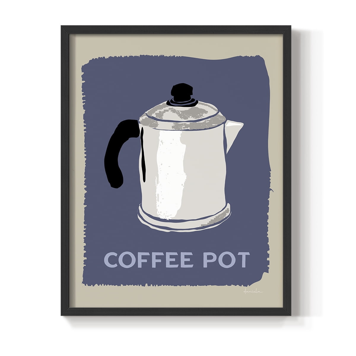 Modern Coffee I in Black Solid Wood 16 x 20 Framed Print