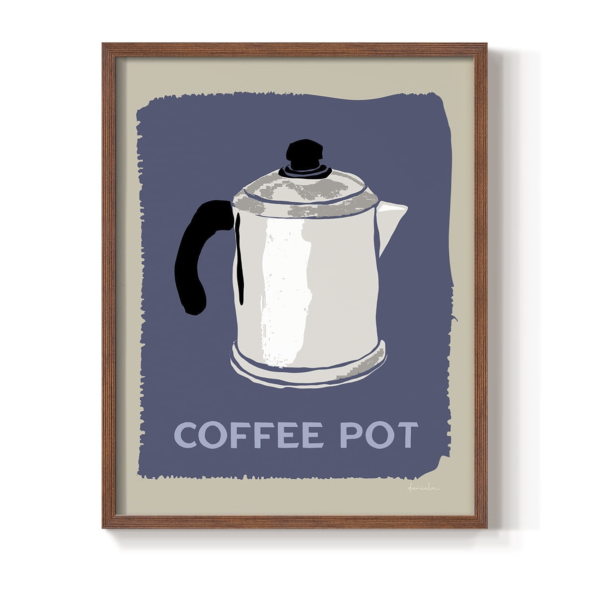 Modern Coffee I in Brown Solid Wood 11 x 14 Framed Print