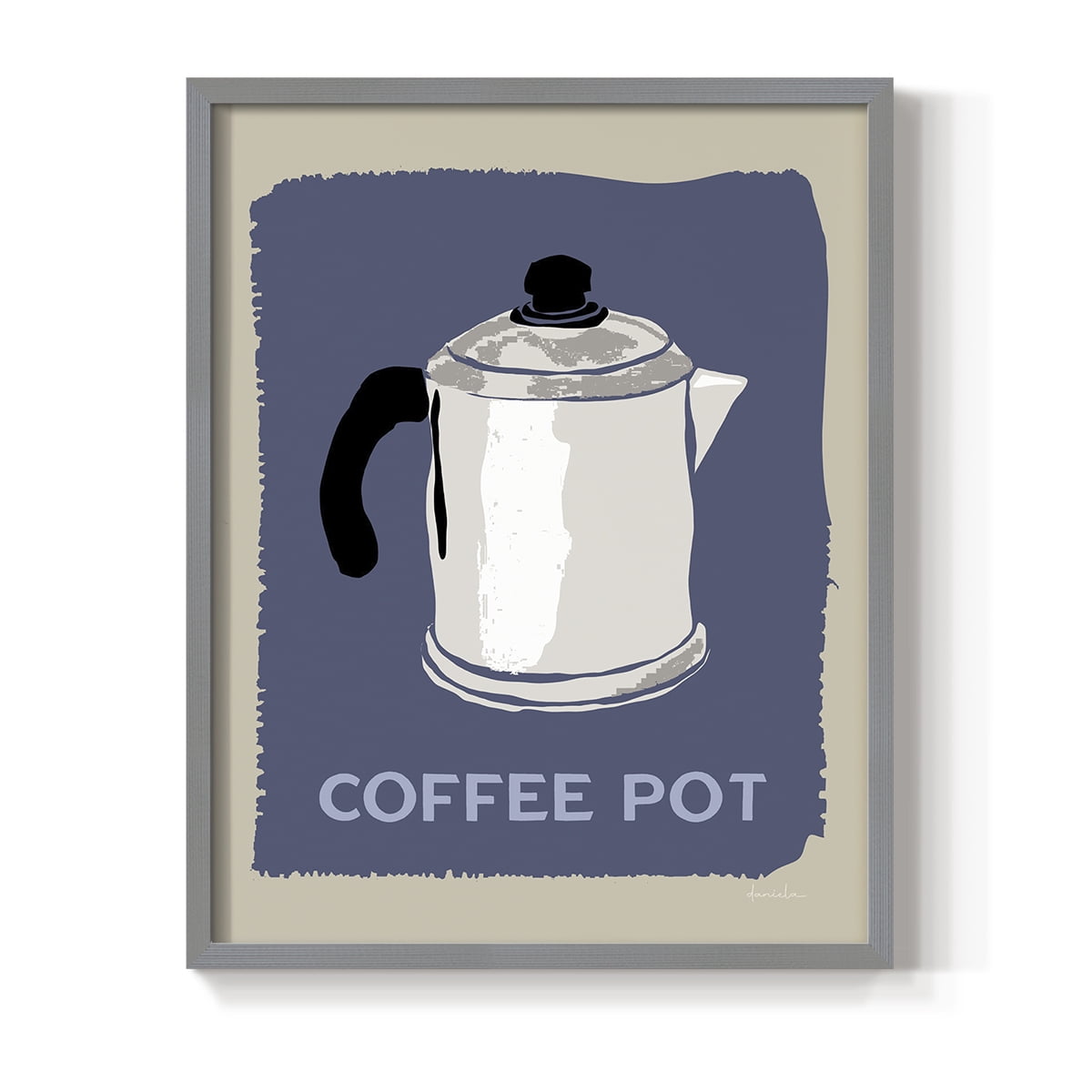 Modern Coffee I in Gray Solid Wood 11 x 14 Framed Print