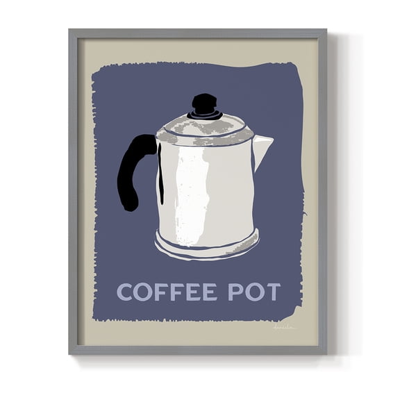 Modern Coffee I in Gray Solid Wood 16 x 20 Framed Print
