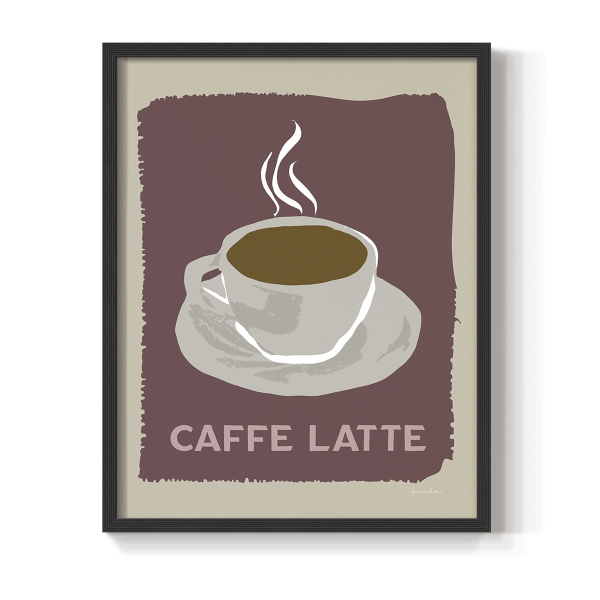 Modern Coffee III in Black Solid Wood 11 x 14 Framed Print