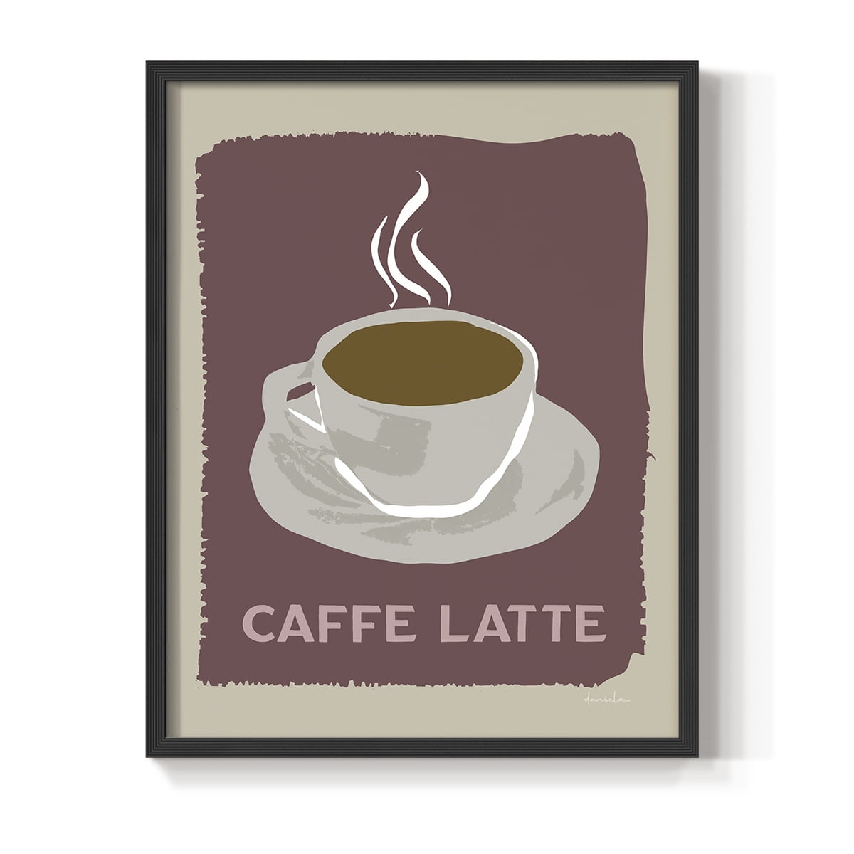 Modern Coffee III in Black Solid Wood 22 x 28 Framed Print