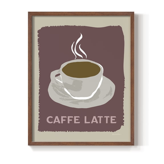 Modern Coffee III in Brown Solid Wood 8 x 10 Framed Print