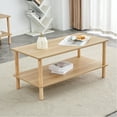 thumbnail image 1 of Modern Coffee Table For Living Area, Rectangular 2 With Open Storage, Solid Wood & , Stable And , Low Maintenance Cost Room, + Structure, Easy Assembly Steps, Protects Floor Surface Efficiently, 1 of 6
