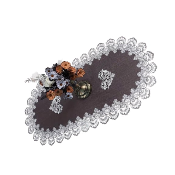 Modern Coffee Table Protector Cover Embroidery Lace Trim Net Tablecloth Doily Refrigerator Top Dust Cover Home Decors
