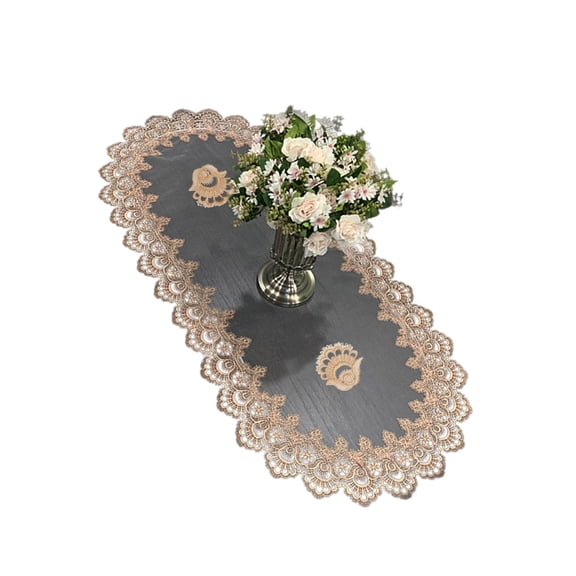 Modern Coffee Table Protector Cover Embroidery Lace Trim Net Tablecloth Doily Refrigerator Top Dust Cover Home Decors