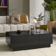 thumbnail image 1 of Modern Coffee Table with Hidden Storage Compartment, Extendable Center Table with Drawers and Sliding Top for Living Room Office, 1 of 14