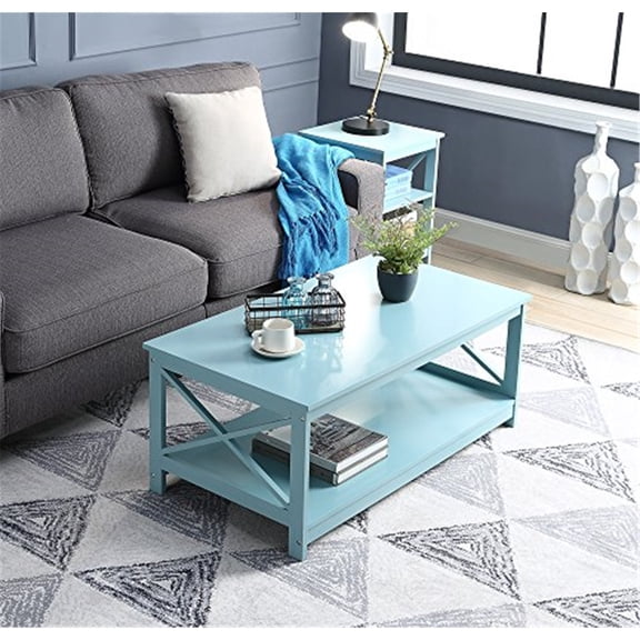 Modern Coffee Table with Shelf - Living Room Accent Table, Stylish Storage Solution