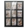 thumbnail image 1 of Modern Collage Picture Frames Wall Decor - 14.5x20.5 Black Finish Photo Collage Frame with Black Mat For Nine 4x6 Photos , Includes UV Resistant Acrylic, Acid-Free Backing, Hanging Hardware, 1 of 8