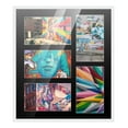 thumbnail image 1 of White Finish Collage Frame - Black Mat, Holds Five 5x7 Photos , UV Resistant Acrylic, Wall Hanging, 1 of 8
