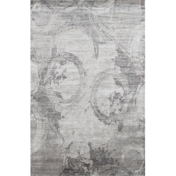 Modern Collection Hand-Knotted Silk Area Rug- 5' 6' X 8' 6'