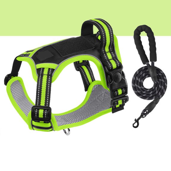 Modern Color-Block No-Pull Dog Harness, Adjustable Reflective Pet Vest with Heavy Duty Metal D-Ring, Breathable Padded Training Gear for All Breed Sizes B S