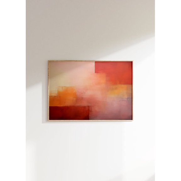 Modern Color Field Gallery Inspired Bold Gallery Statement Wall Art Decor Unframed Paper Print