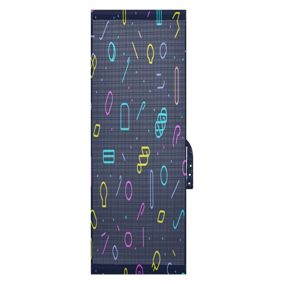 Modern Colorful Geometric Pattern Door Side Curtain 54x40in Privacy Shade UV Protection Rod Pockets
