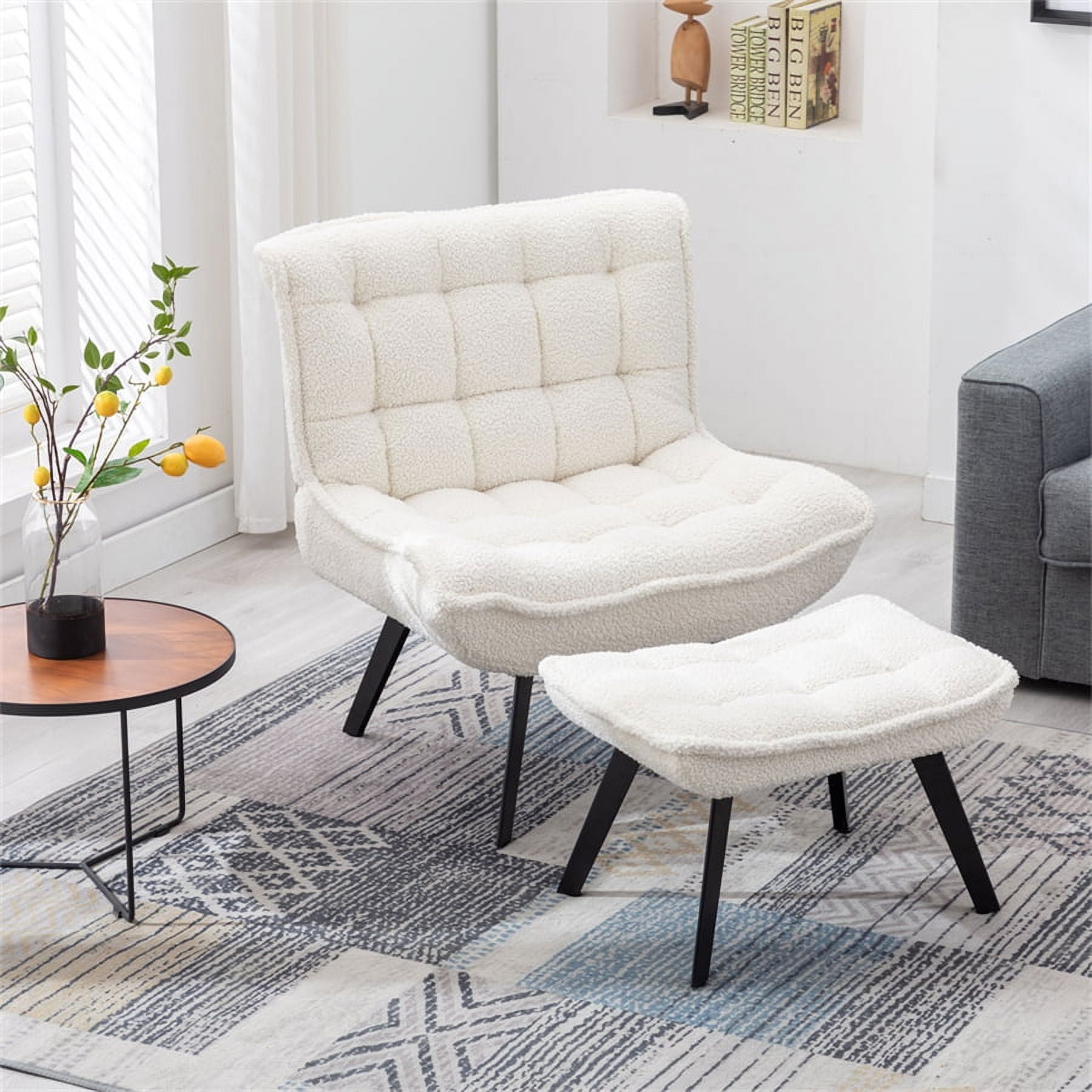 Add Modern Chair and Ottoman & Make Your Lounge Area A Statement