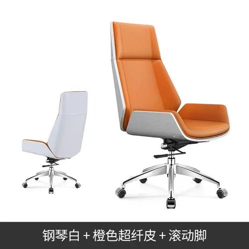 Modern Computer Desks Ergonomic Chair Swivel Luxury Leather Nordic
