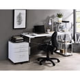 thumbnail image 1 of Modern Concise Desk In White With Metal Tube And 48.21 Width Writing 22 X 0.8mm Spacious Leg Area, 1 of 3