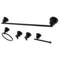 thumbnail image 1 of Modern Concord 5 Piece Bathroom Accessory Set, Matte Black, 1 of 1