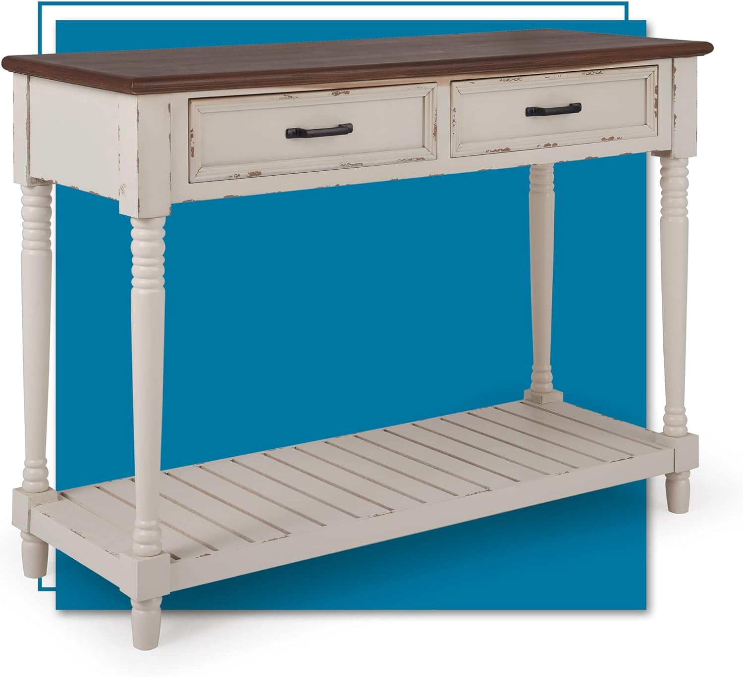 Modern Console Table, Entryway Storage, Home Office Writing Desk with 2 ...