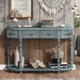 thumbnail image 1 of Modern Console Table In Living Room, 4 Drawers 1 Shelf, Antique Blue, And Solid Wood Blue Table, Spacious Storage With & Room Essential,, 1 of 6