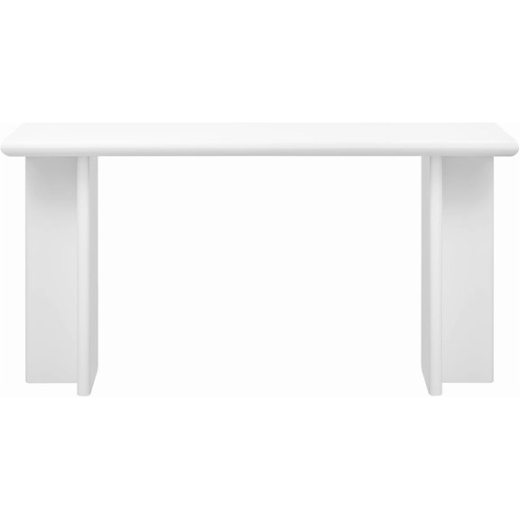 Modern Console Table with U-Shaped Legs, 59.1 Inch, Extra Long Entryway, Table Sofa Table for Entryway, Hallway Living Room, Foyer, Modern Minimalist Style, Easy Assembly, White