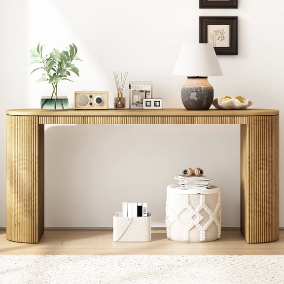 Modern Console Table | Versatile for Dining & Bedroom | Crafted from Pine | Overcomes Assembly Difficulty