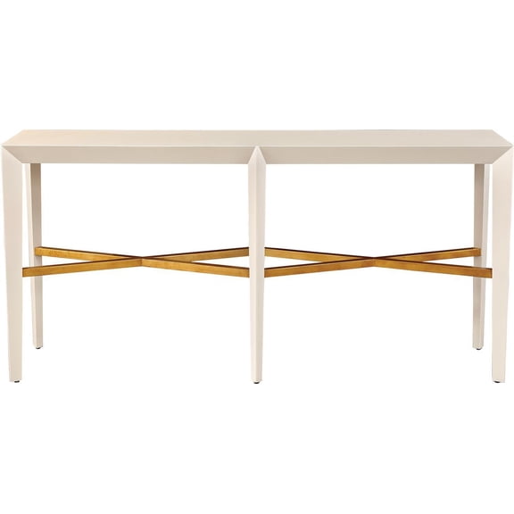 Modern Console with Gold Leaf Accents