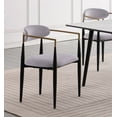 thumbnail image 1 of Modern Contemporary 2pcs Side Chairs Gray Fabric Upholstered Ultra Stylish Chairs Set, 1 of 5