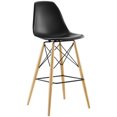 thumbnail image 1 of Modern Contemporary Bar Stool , Black, Plastic, Steel, 1 of 4