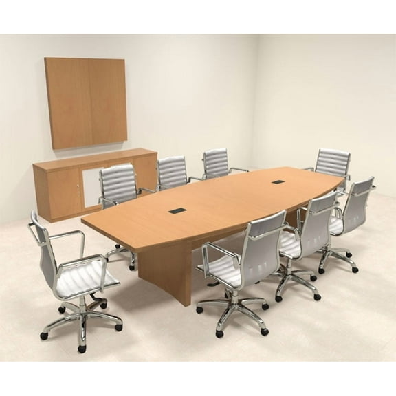 Modern Contemporary Boat Shaped 10' Feet Conference Table, #RO-ABD-C7