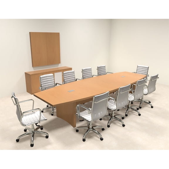 Modern Contemporary Boat Shaped 12' Feet Conference Table, #RO-ABD-C10