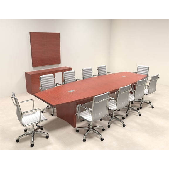 Modern Contemporary Boat Shaped 12' Feet Conference Table, #RO-ABD-C11