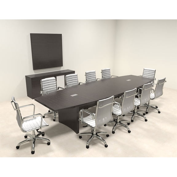 Modern Contemporary Boat Shaped 12' Feet Conference Table, #RO-ABD-C12