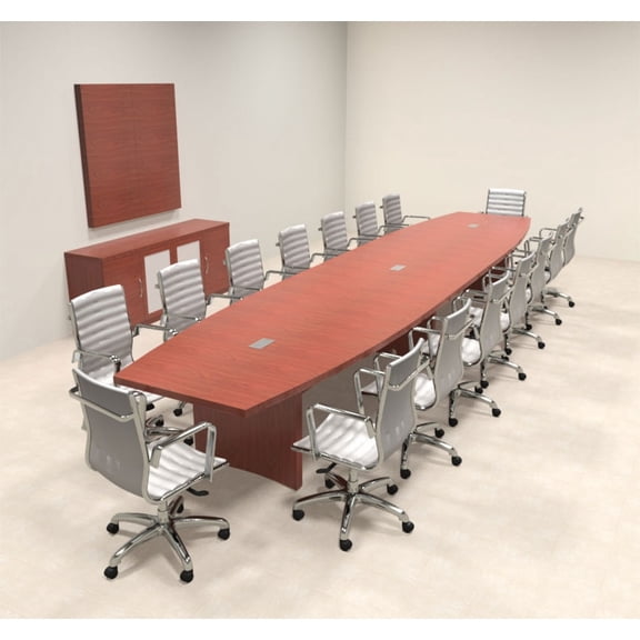 Modern Contemporary Boat Shaped 18' Feet Conference Table, #RO-ABD-C14