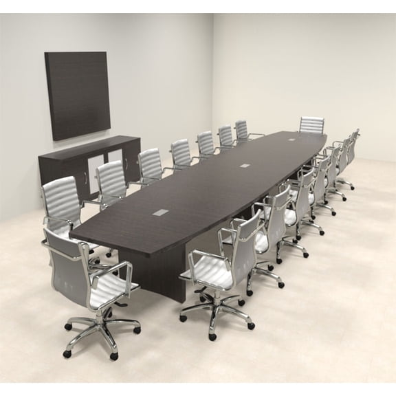 Modern Contemporary Boat Shaped 18' Feet Conference Table, #RO-ABD-C15
