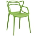 thumbnail image 1 of Modern Contemporary Dining Armchair, Green Plastic, 1 of 4