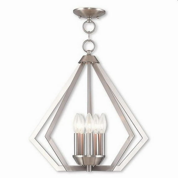Modern Contemporary Five Light Chandelier-Brushed Nickel Finish Bailey Street Home 218-Bel-2256008