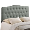 thumbnail image 1 of Modern Contemporary King Size Fabric Headboard, Grey Fabric, 1 of 5