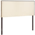 thumbnail image 1 of Modern Contemporary King Size Nailhead Upholstered Headboard, Ivory Fabric, 1 of 4
