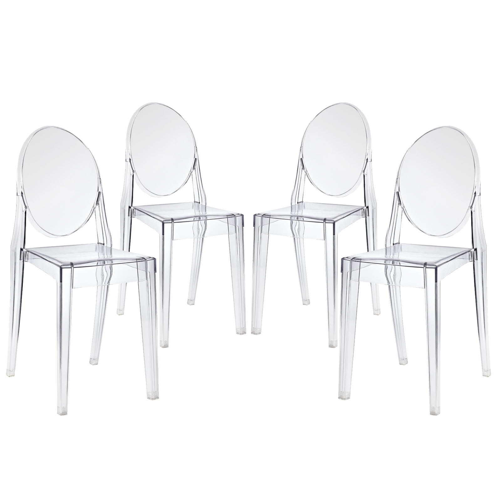 Clear Acrylic Modern Stackable Dining Side Chair