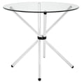 thumbnail image 1 of Modern Contemporary Kitchen Glass Dining Table Clear, 1 of 4