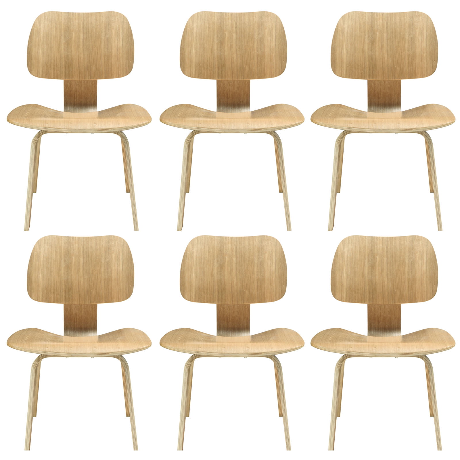 Natural Wood 24" Side Chair with Angled Seat